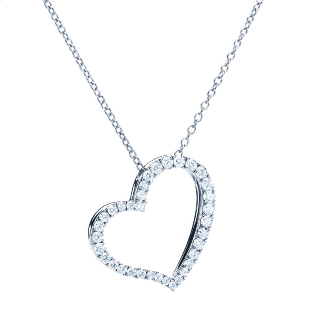 🔥18K WHITE GOLD DIAMOND💎PENDANT NECKLESS🔥